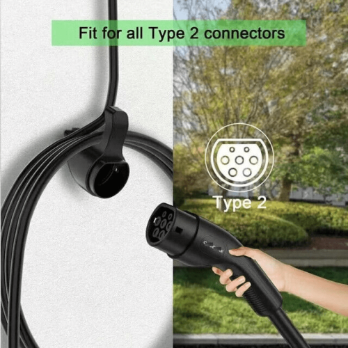 Type 2 EV Charger Plug Holder Wall Mount Bracket Socket Electric Car Charging 2