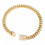 Men's Cuban Link Bracelet Solid Gold Plated Stainless Steel 3