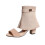 Beige women's open-toe sandals flock platform 1 pair 1