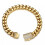 Men's Cuban Link Bracelet Solid Gold Plated Stainless Steel 2
