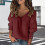 Women's V-Neck Long-Sleeve Knit Sweater Lightweight 4