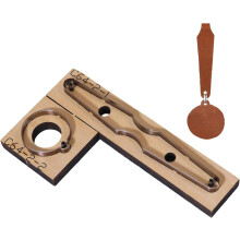 2Pcs Leather Cutting Die Set Wood Dies for Leather Metal Cutting Template Die Cutter with Smooth Wooden Base for DIY Crafts for DIY