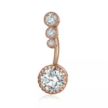 Women's 925 Silver Belly Bars Body Piercing Jewelry Navel