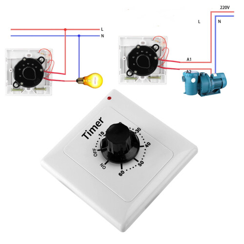 15A Mechanical Timer Swtiches Light Switches Socket Countdown Timer Control Controller Highly Power Timing Control Tool 1
