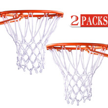2 Pack Basketball Net Replacement,Outdoor Indoor Heavy Duty 12 Loops Anti Whip Hoop Nets