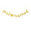 Just Married Banner Gold Wedding Party Decor 1pc 1