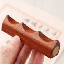 Suporte de madeira para pincéis de caligrafia (2 peças), ideal para escrita e pintura.
