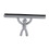 Plastic Window Squeegee Tiny Human Scraper Cleaning Tools Grey 4