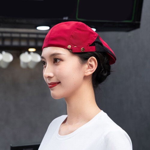 Easy Clean Polyester Berets Hat Suitable for Waiters and Bartenders Cooking Baker Hat 2