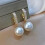 Fashion 925 Silver Pearl Stud Earrings A Pair 4