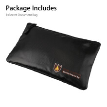 Brandwerende documenten- en geldtas, 27,4 x 17 cm waterdichte geld- en envelophouder voor sieraden, documenten, compatibel met iPad en paspoort.