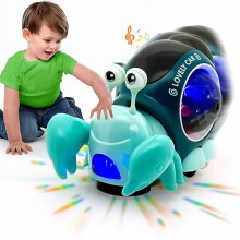 Krabbebabylegetøj til mavetid, musikalsk kravlelegetøj med lys og musik, interaktivt gålegetøj, kompatibel med 3-12 måneders babyer, fantastisk