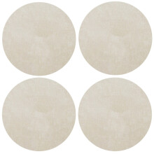 Elegante ronde placemats van 33 cm van imitatieleer, waterdicht, set van 4 voor de eettafel