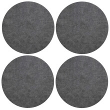 Elegante ronde placemats van 33 cm van imitatieleer, waterdicht, set van 4 voor de eettafel