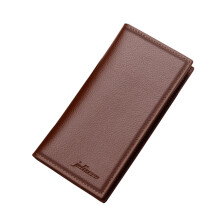 Men's Business Leather Slim Wallet Long Clutch Bifold Credit Card Holder Purse