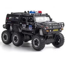 1:32 Alloy Police Lengthen Pickup Car Model Off-road Vehicles With Light Sound