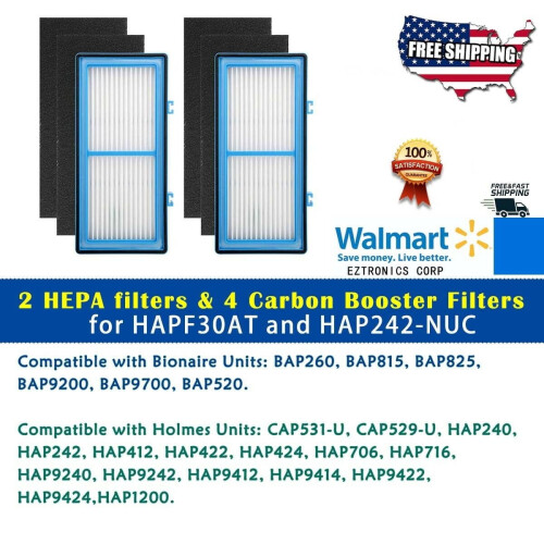 Holmes Air Filter Replacement with 2 Filter + 4 Carbon