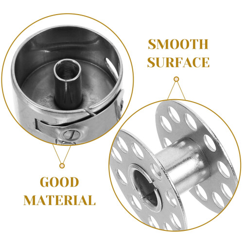 Professional Sewing Bobbins Sewing Machine 31-Pcs Steel Silver Stable Stitching 2