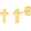 5mm Triangle Lightning Cross Hollow Circle Stud Earrings 1