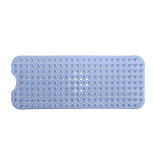 Tapis de bain extra long Xoxingysm, antidérapant, résistant aux moisissures et à ventouses, avec motif galets.