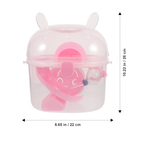 Pink Hamster Carrier Rectangular Plastic 1 Pack 1