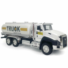 Simulated Engineering Truck Tanker Trailer Construction Model Car Diecast Pull Back Kids Toy Vehicle Gift
