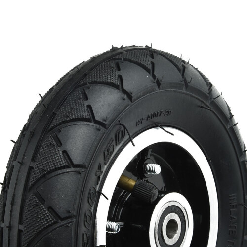 Conjunto de câmara de ar para pneu de scooter elétrica de 8 polegadas com rolamento de cubo de roda 2