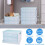 2Pcs 56L Teqhome Foldable Storage Bins Collapsible Storage Box Stackable Utility Storage Bin with PP Lid Waterproof Interior Bag Handle Light Blue 2