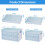 2Pcs 56L Teqhome Foldable Storage Bins Collapsible Storage Box Stackable Utility Storage Bin with PP Lid Waterproof Interior Bag Handle Light Blue 3