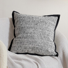 Square Decorative Pillow Insert with Removable Cover | 17.71x17.71x3.93 Inch Gray High Elasticity Cushion for Sofa Bed Living Room