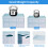 2Pcs 56L Teqhome Foldable Storage Bins Collapsible Storage Box Stackable Utility Storage Bin with PP Lid Waterproof Interior Bag Handle Light Blue 6