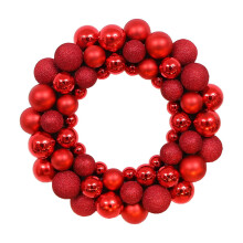 Guirlanda de Bolas de Natal, Enfeites de Natal com Glitter, Guirlanda Espessa e Inquebrável para Decoração de Porta, Parede, Lareira e Festas de