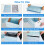 2Pcs 56L Teqhome Foldable Storage Bins Collapsible Storage Box Stackable Utility Storage Bin with PP Lid Waterproof Interior Bag Handle Light Blue 8