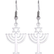 Hanukkah Dangle Earrings Star of David Stud Earrings for Women Chanukah Menorah Drop Earrings Hanukkah Jewelry Gift for Women Jewish Amulet