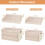 2Pcs 30L Teqhome Foldable Storage Bins Collapsible Storage Box Stackable Utility Storage Bin with PP Lid Waterproof Interior Bag Handle Light Khaki 3