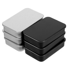 Flosser Holder Business Card Storage Box Metal Silver 6Pcs