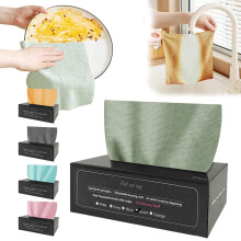 Lot de 20 torchons de cuisine épais et réutilisables, lavables à l'eau pour une utilisation à sec et humide, conception coulissante –