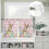Easter Rabbit Kitchen Curtains Set Spring Floral Pink Plaid 8