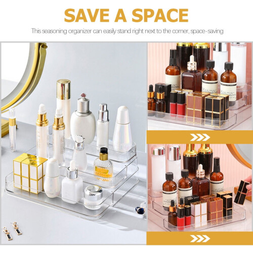 Bottle Holder Organizer Shelf Plastic Compact Design 1Pack 1