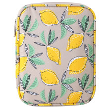 Crochet Hook Case Yellow Lemon Storage Bag Knitting Needle Carrying Bag Storage Case Double Organiser Bag for Crocheting