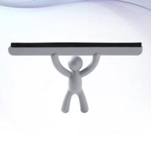 Plastic Window Squeegee Tiny Human Scraper Cleaning Tools Grey