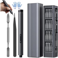 44-in-1 Precision Screwdriver Set with Case, 2026 New 3.7V Mini Electric Screwdriver, Magnetic Tips, High Torque – Compatible with Electronics,