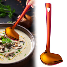 Heavy Duty Stainless Steel Sauce Ladle with Spout, Mirror Polish, Dishwasher Safe, 1 Pc, 8.66x3.31"