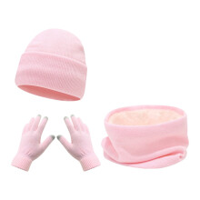 Warm Winter Knit Scarf Hat Set Soft Yarn For Outdoor Riding Skiing In Cold Weather