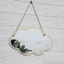 Home Decor for Living Room Clearance Nordic Wood Acrylic Mirror Wall Camera Props Wall Decoration E
