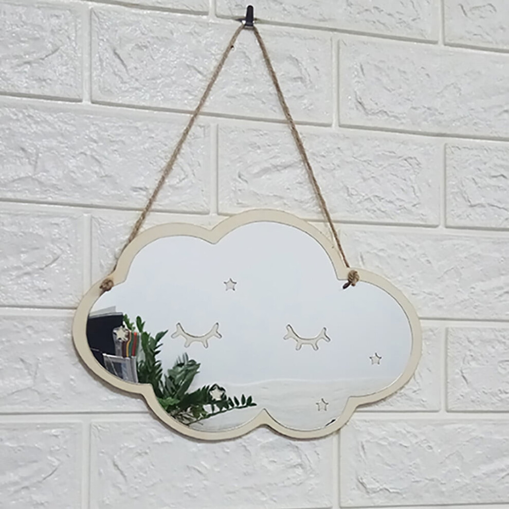Home Decor for Living Room Clearance Nordic Wood Acrylic Mirror Wall Camera Props Wall Decoration E