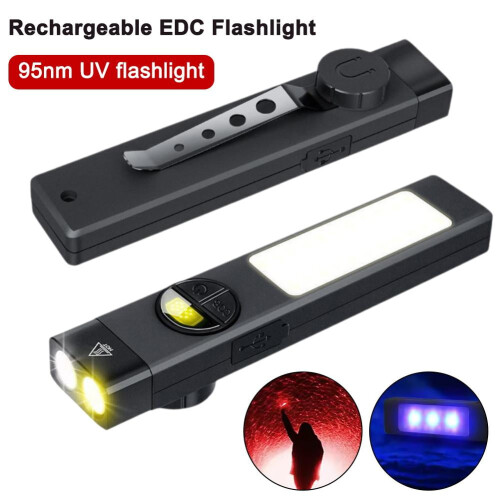 Oppladbar EDC-lommelykt 1200 lumen flat 1