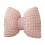 Faux Suede Bow Throw Pillow Pink Standard Size 2