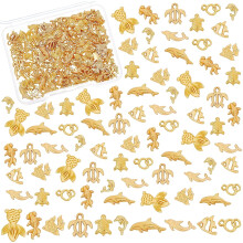 Resin Fillers Kit Ocean Animal Alloy Accessories 120pcs