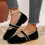 Willtoo Women's Square Toe Ballet Flats Suede Ankle Strap 4
